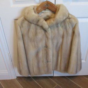 Vintage 60's / 70's Blond Silver Mink Fur Jacket-Beautiful! Size 12/14
